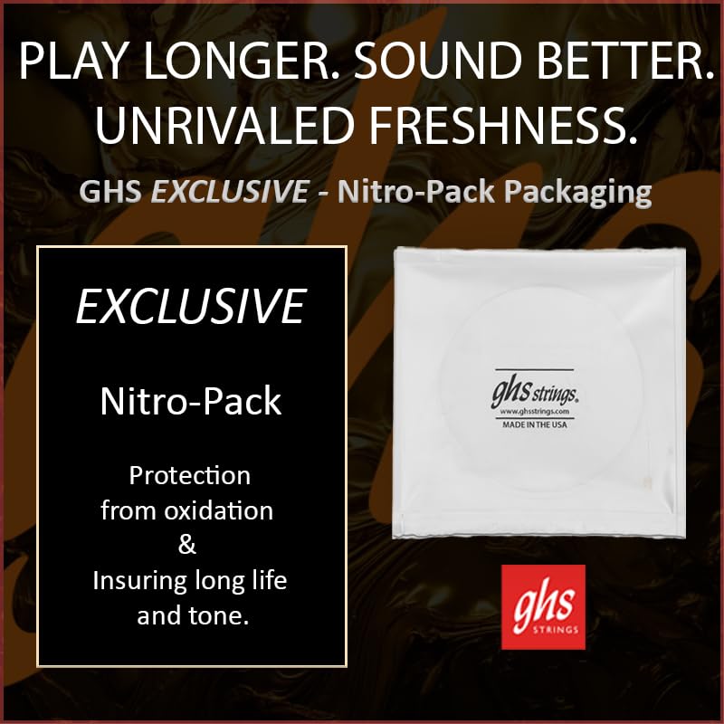 GHS Strings GHS Americana â€“ Acoustic Guitar Strings â€“ Phosphor Bronze â€“ Brass-Plated Core â€“ Cryogenically Treated â€“ Warm, Bright Tone â€“ USA Made â€“ Nitro-Pack â€“ S435 â€“ Medium 13-56 - Image 5